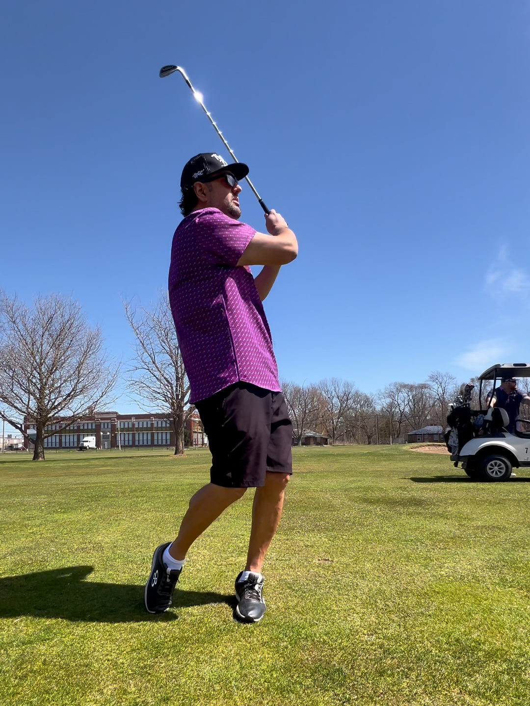 CLASSY POLO - AR15 PURPLE/BLUE – Trailer Park Golf Club