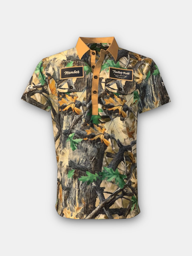 MEMBER POLO - TREESTAND CAMO – Trailer Park Golf Club