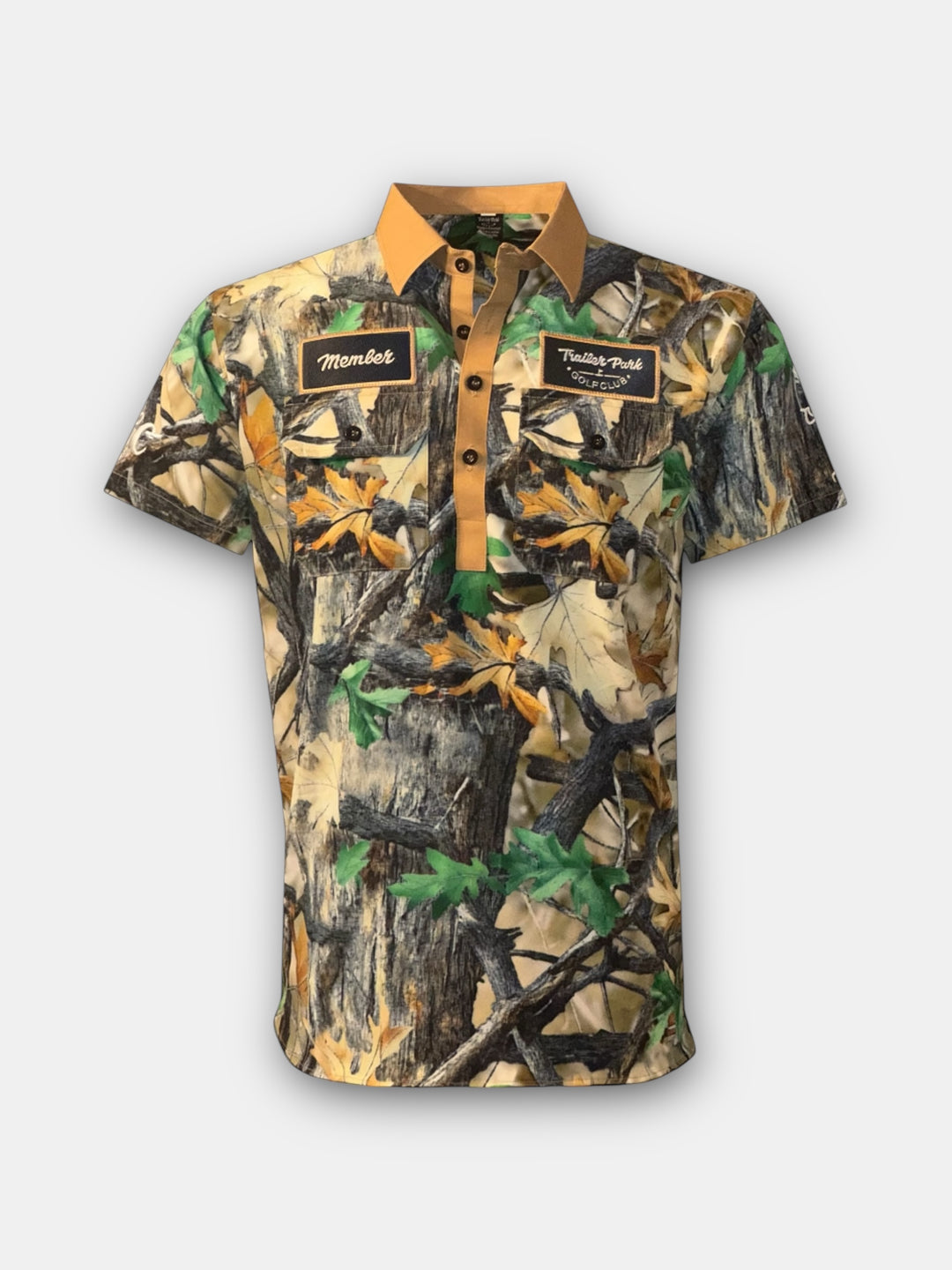MEMBER POLO - TREESTAND CAMO – Trailer Park Golf Club