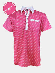 CLASSY POLO - AR15 PINK/WHITE