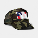 SKULL FLAG TRUCKER — Foam Trucker — White
