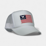 SKULL FLAG TRUCKER — Foam Trucker — Royal Blue