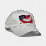 TRAILER FLAG TRUCKER — Dad Hat — White