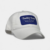BLUE PATCH TRUCKER — Dad Hat — White
