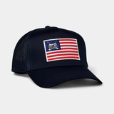TRAILER FLAG TRUCKER — 5 Panel Snapback — Navy