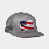 TRAILER FLAG TRUCKER — Big Ass Snapback — Silver