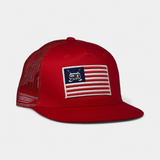 TRAILER FLAG TRUCKER — Big Ass Snapback — Red
