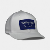 BLUE PATCH TRUCKER — Flexfit — Silver