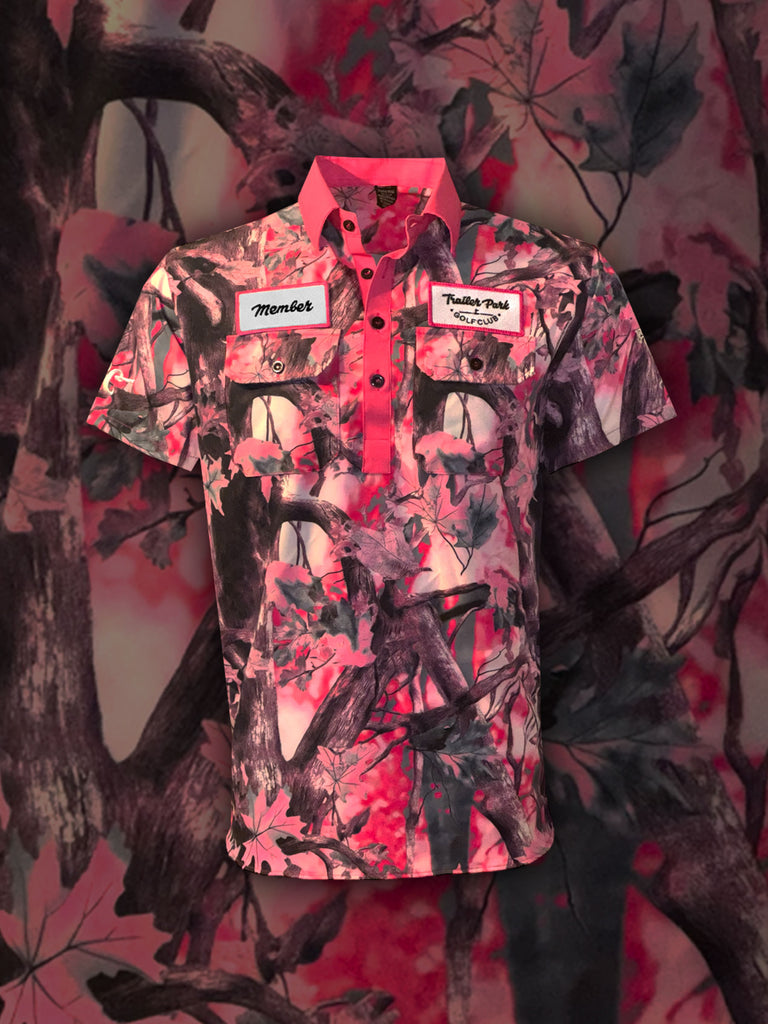 MEMBER POLO - PINK CAMO – Trailer Park Golf Club