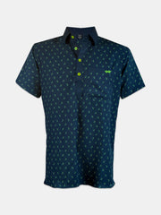 CLASSY POLO - SPACEMAN - NAVY/NEON GREEN