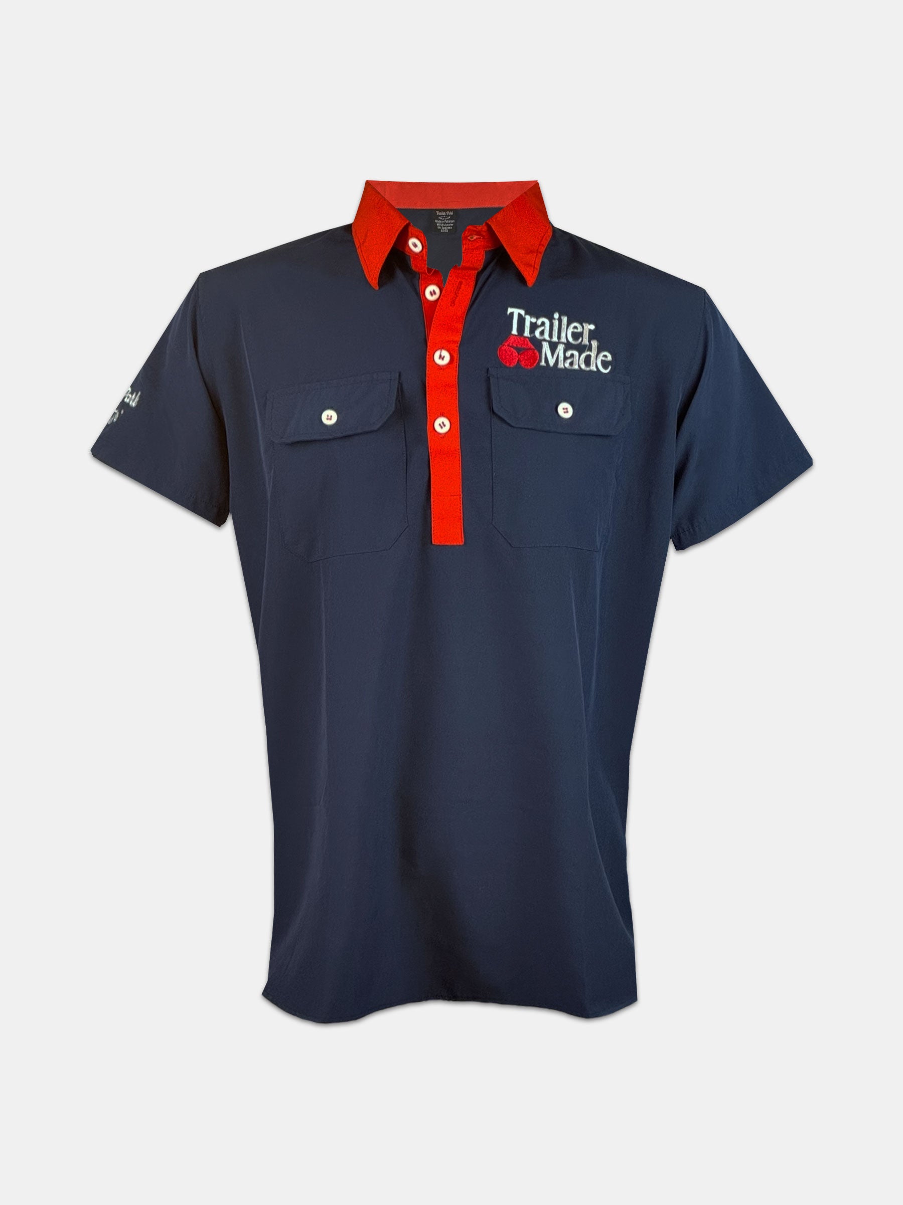 ★人気★【Project G/R】★Bullied Half Polo Shirts★Navy★ Project G/R Bullied Polo Shirts Navy 2