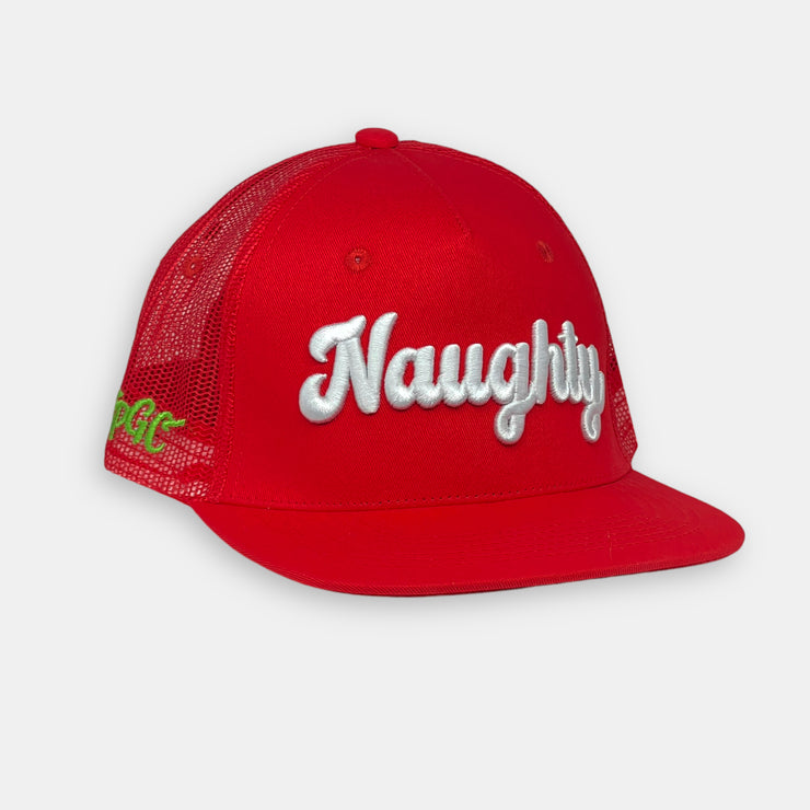 NAUGHTY CHRISTMAS TRUCKER - RED