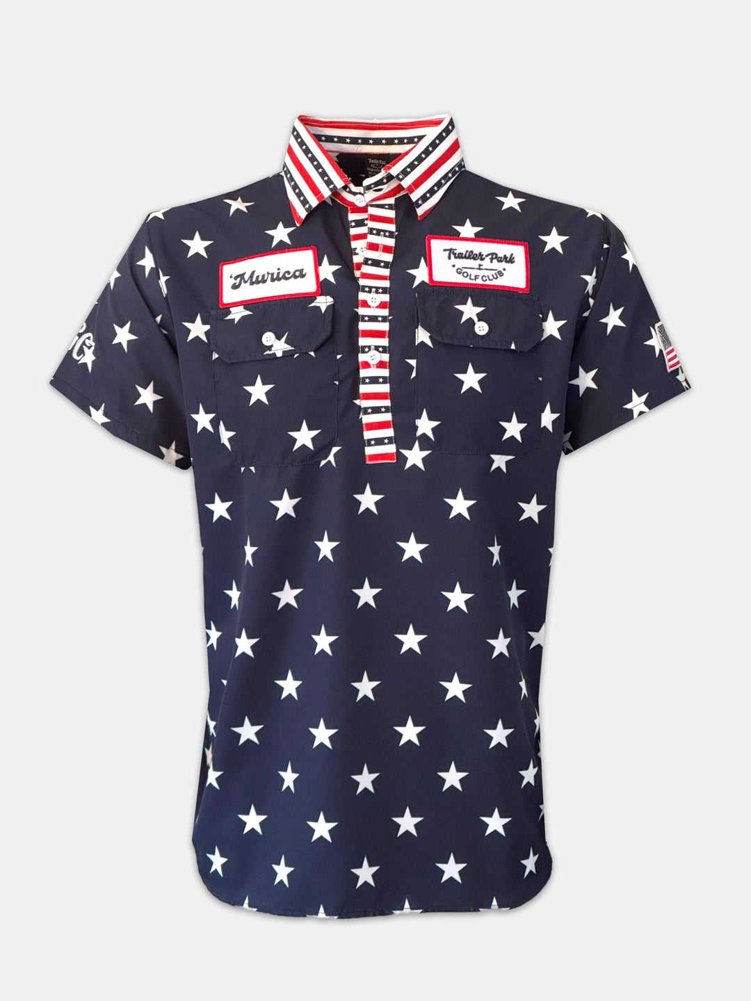 MEMBER POLO - 'MURICA - STARS NAVY – Trailer Park Golf Club