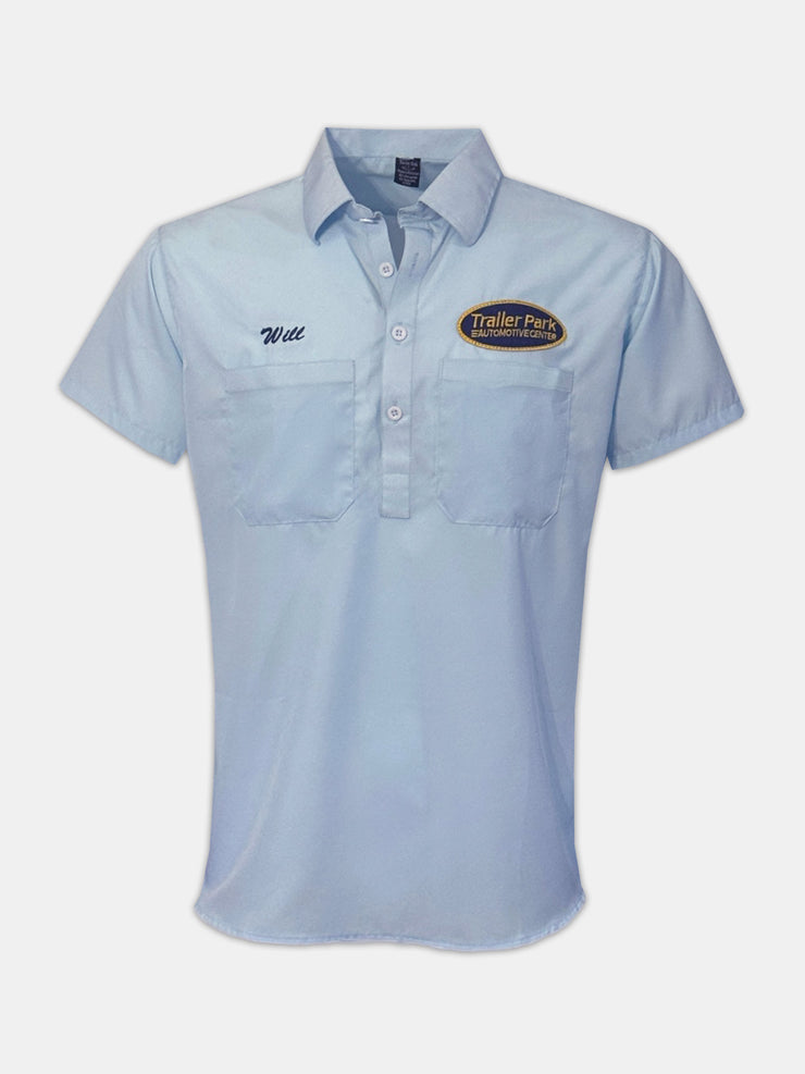 THE TIRE SHOP - LIGHT BLUE - PERSONALIZED POLO
