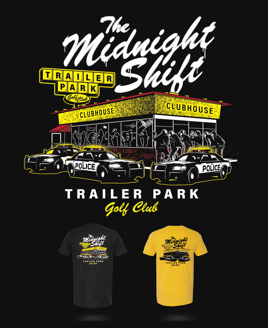 T-SHIRT - MIDNIGHT SHIFT - BLACK – Trailer Park Golf Club